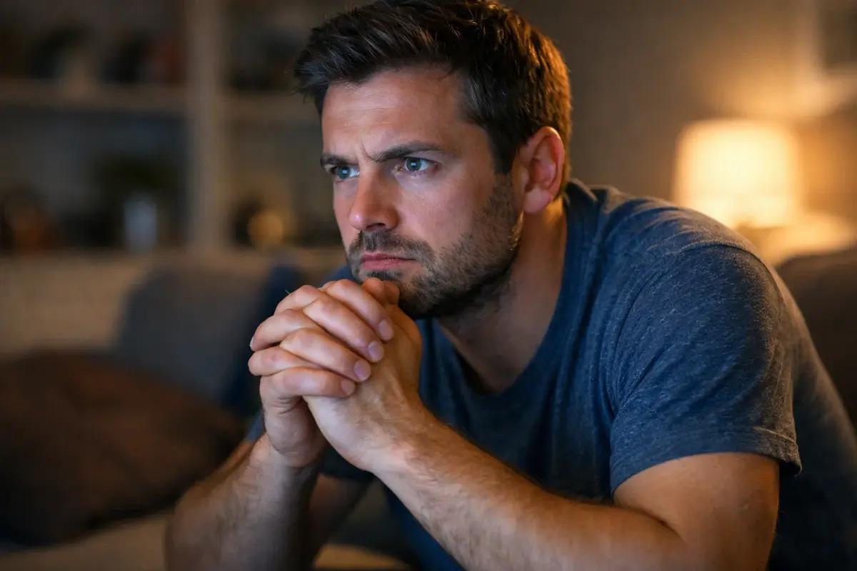 Supporter volgt intensief voetbalwedstrijd met aandachtige blik