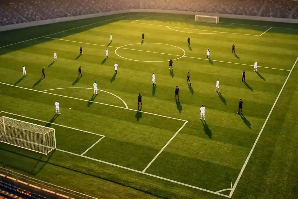 Voetbalveld vanuit analytisch perspectief
